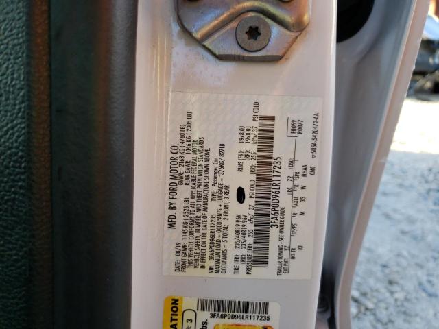 Photo 10 from auction – 2020 FORD FUSION TIT with VIN 3FA6P0D96LR117235