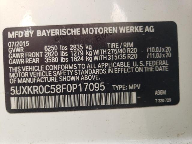 Photo 10 from auction – 2015 BMW X5 XDRIVE3 with VIN 5UXKR0C58F0P17095