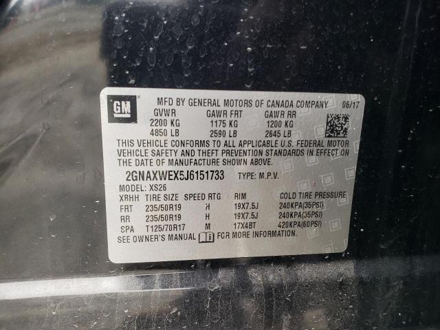 Photo 10 from auction – 2018 CHEVROLET EQUINOX PR with VIN 2GNAXWEX5J6151733