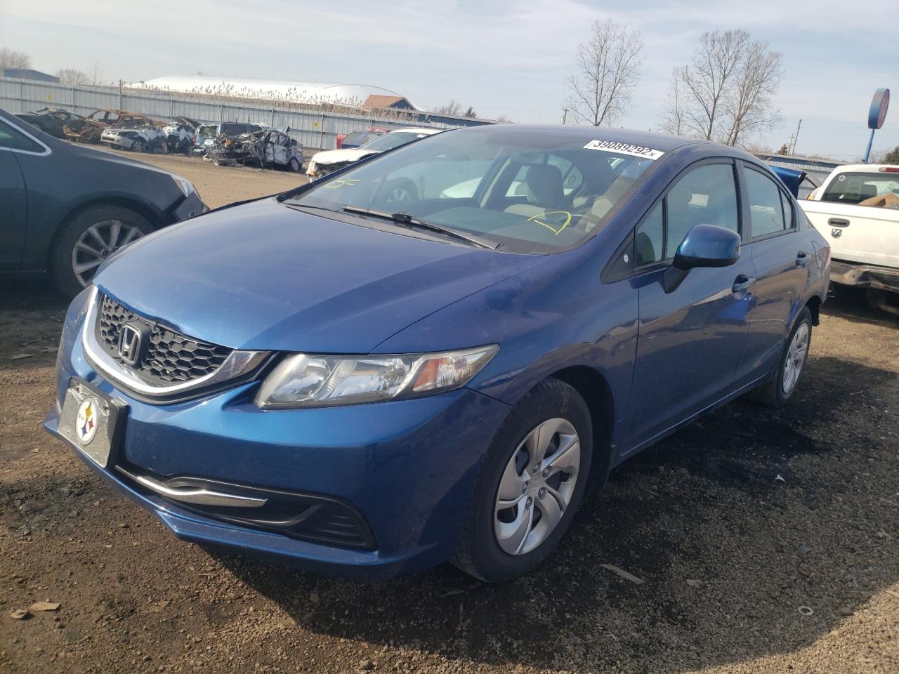 Photo 2 from auction – 2013 HONDA CIVIC LX with VIN 19XFB2F5XDE085252