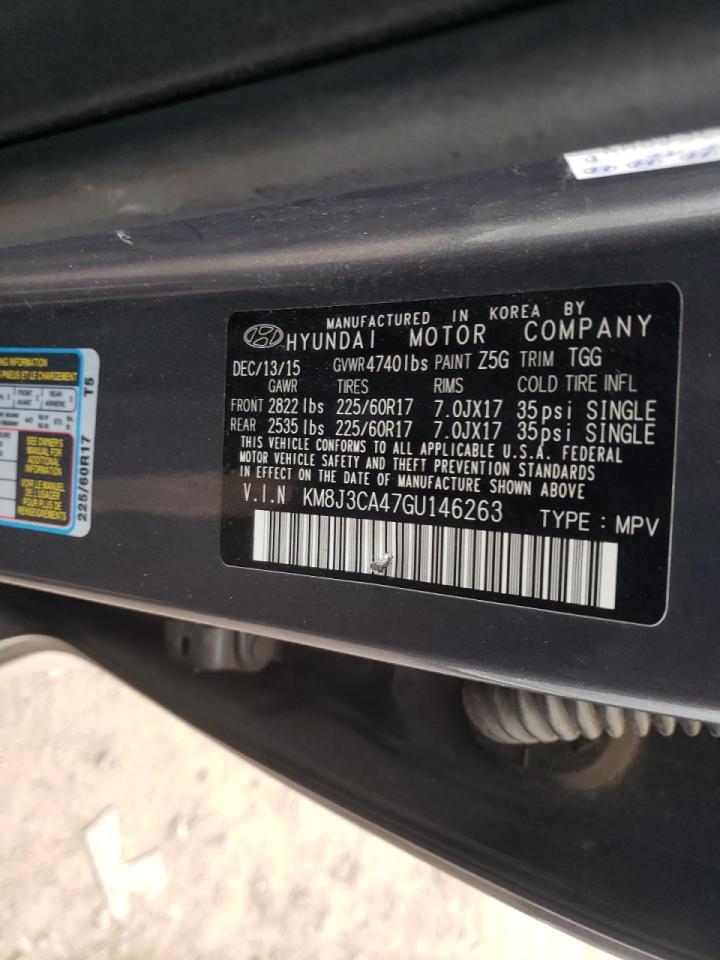Photo 10 from auction – 2016 HYUNDAI TUCSON LIM with VIN KM8J3CA47GU146263