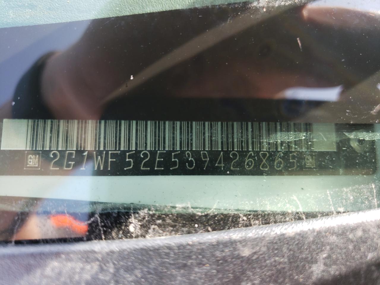 Photo 10 from auction – 2003 CHEVROLET IMPALA with VIN 2G1WF52E539426865