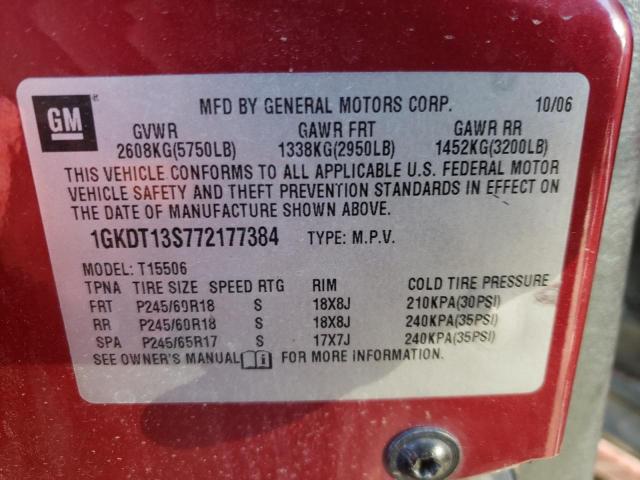 Photo 10 from auction – 2007 GMC ENVOY with VIN 1GKDT13S772177384