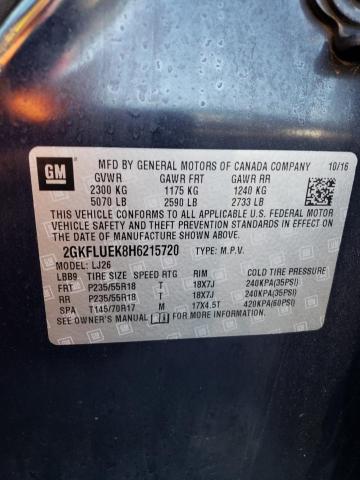 Photo 10 from auction – 2017 GMC TERRAIN SL with VIN 2GKFLUEK8H6215720