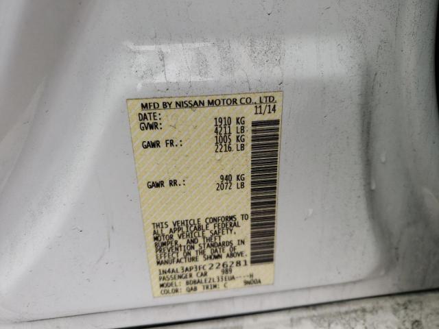 Photo 10 from auction – 2015 NISSAN ALTIMA 2.5 with VIN 1N4AL3AP3FC226281