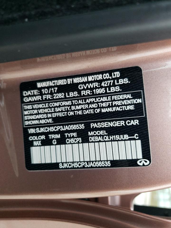 Photo 10 from auction – 2018 INFINITI QX30 BASE with VIN SJKCH5CP3JA056535