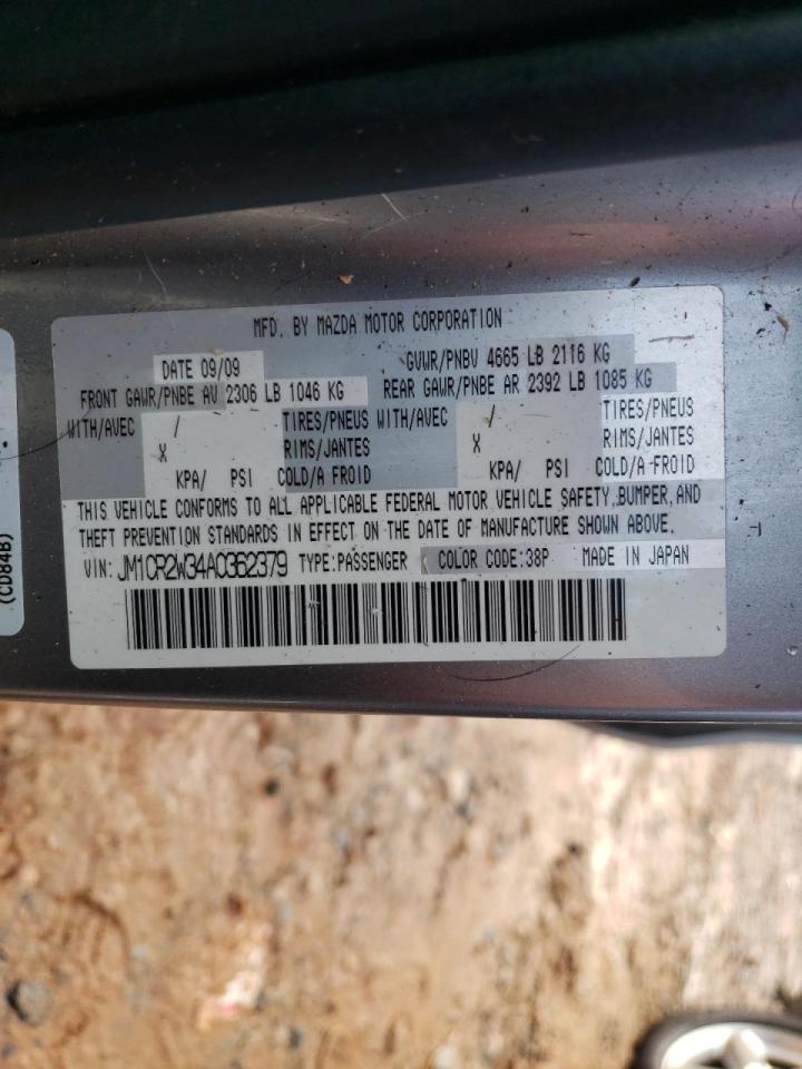 Photo 10 from auction – 2010 MAZDA 5 with VIN JM1CR2W34A0362379