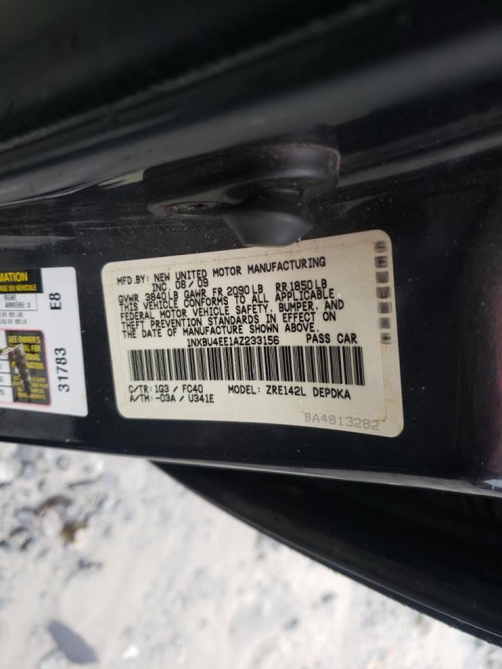 Photo 10 from auction – 2010 TOYOTA COROLLA BA with VIN 1NXBU4EE1AZ233156