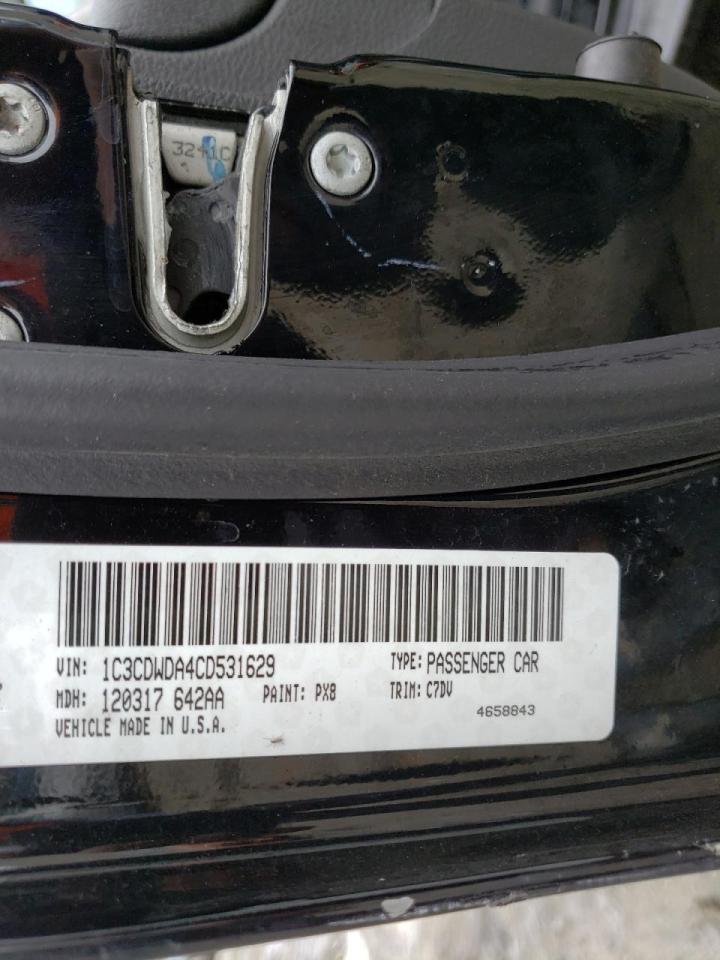 Photo 10 from auction – 2012 DODGE CALIBER SX with VIN 1C3CDWDA4CD531629