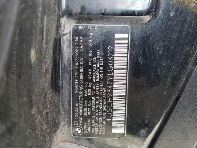 Photo 10 from auction – 2000 BMW Z3 2.3 with VIN 4USCH9347YLG03219