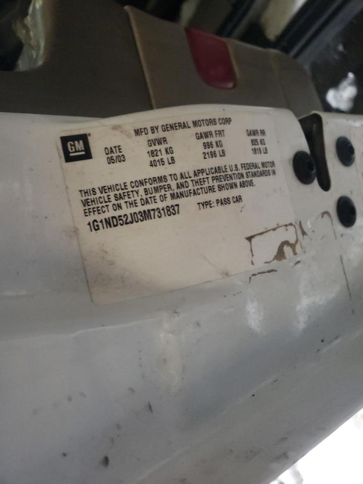 Zdjęcie 10 z aukcji – 2003 CHEVROLET MALIBU z VIN 1G1ND52J03M731837