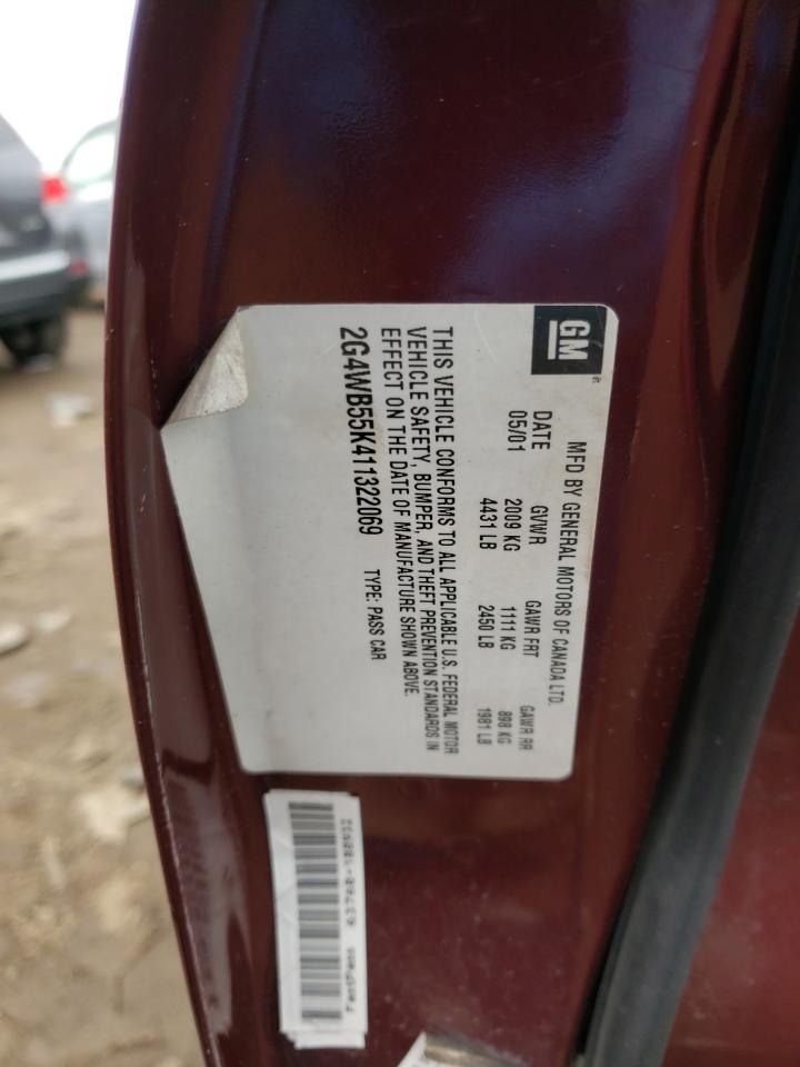 Photo 10 from auction – 2001 BUICK REGAL LS with VIN 2G4WB55K411322069