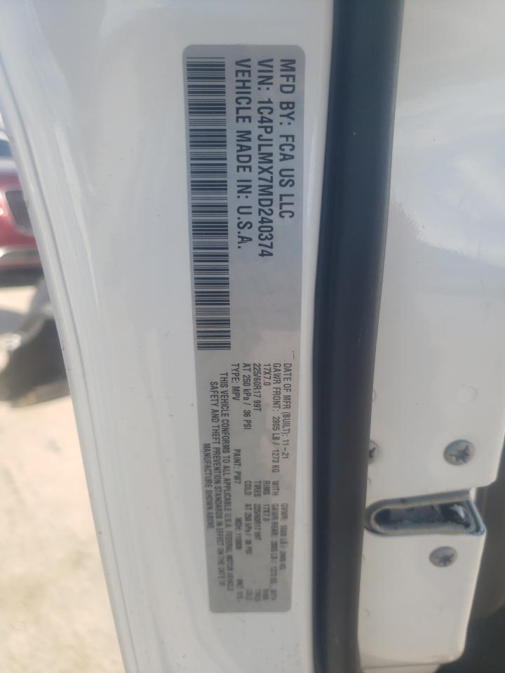Photo 10 from auction – 2021 JEEP CHEROKEE L with VIN 1C4PJLMX7MD240374