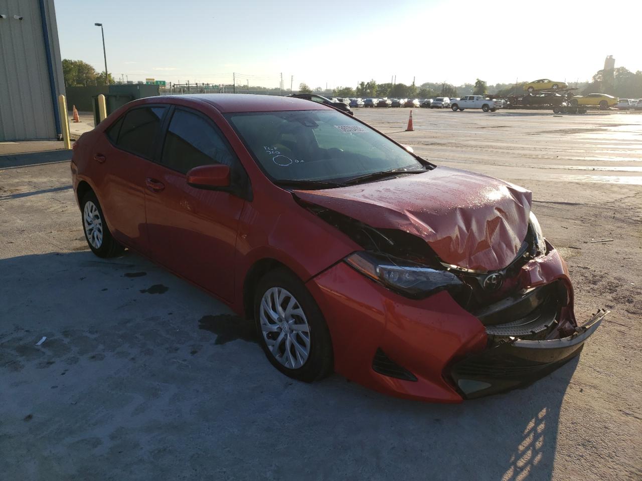 TOYOTA COROLLA L 2019 with VIN 5YFBURHE7KP857457 - Photo from auction