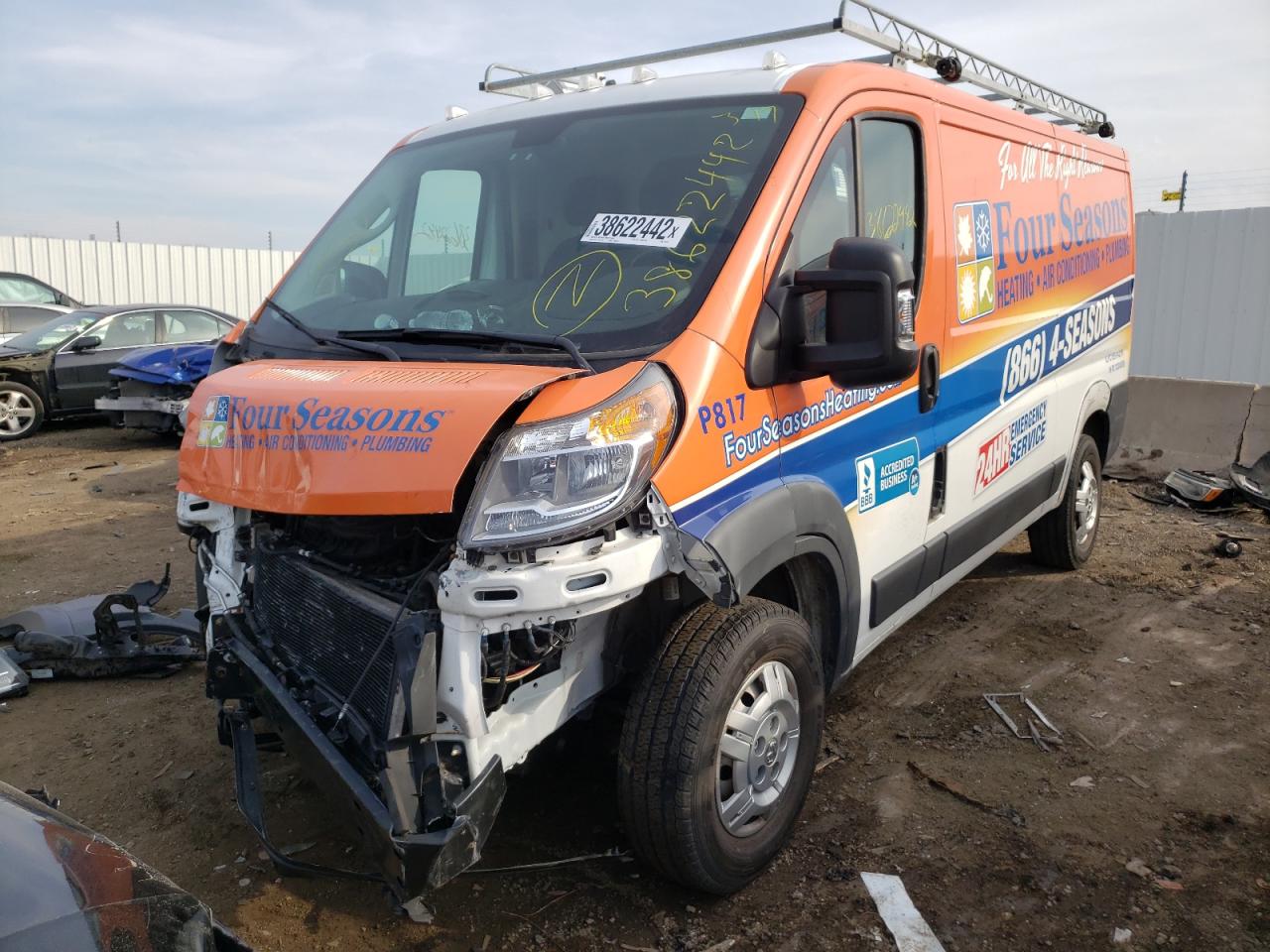 Photo 2 from auction – 2018 RAM PROMASTER with VIN 3C6TRVAG6JE107579