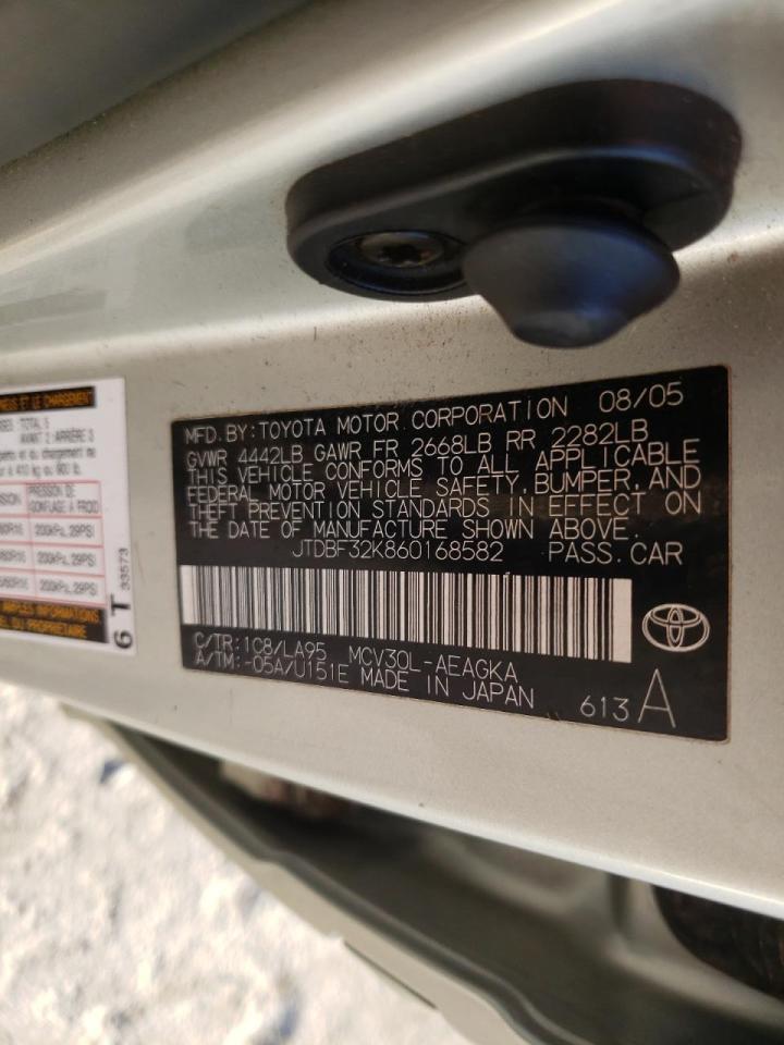 Photo 10 from auction – 2006 TOYOTA CAMRY LE with VIN JTDBF32K860168582