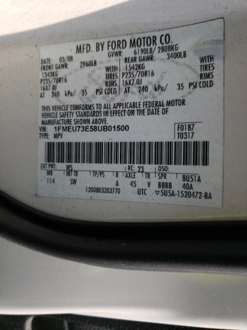 Photo 10 from auction – 2008 FORD EXPLORER X with VIN 1FMEU73E58UB01500