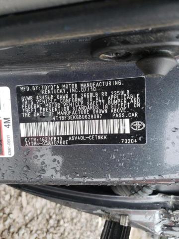Photo 10 from auction – 2011 TOYOTA CAMRY BASE with VIN 4T1BF3EK6BU628087