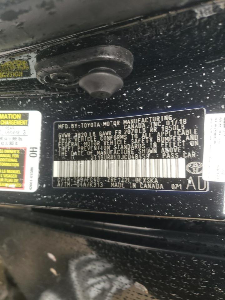 Photo 10 from auction – 2018 TOYOTA COROLLA L with VIN 2T1BURHE0JC048459
