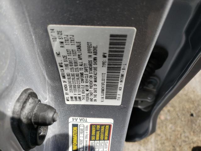 Photo 10 from auction – 2015 HONDA CR-V EXL with VIN 5J6RM3H7XFL001172