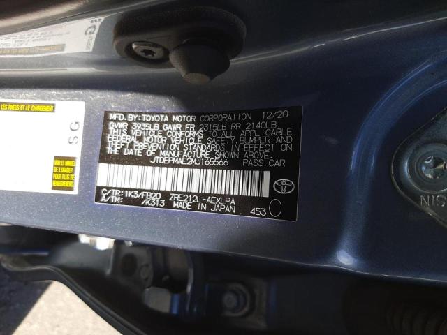 Photo 10 from auction – 2021 TOYOTA COROLLA LE with VIN JTDEPMAE2MJ165566