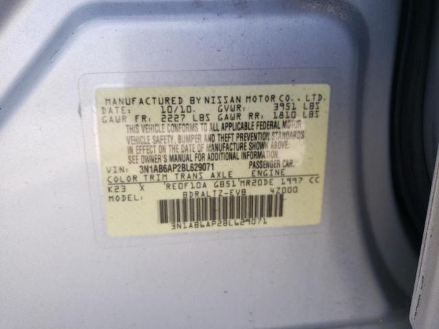 Photo 10 from auction – 2011 NISSAN SENTRA 2.0 with VIN 3N1AB6AP2BL629071