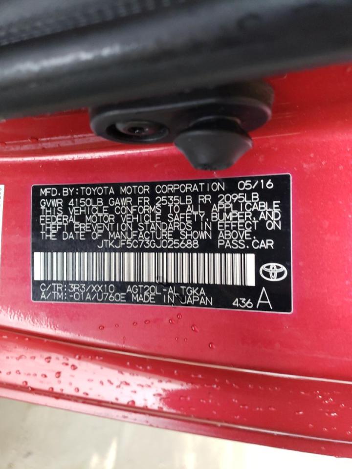 Photo 10 from auction – 2016 TOYOTA SCION TC with VIN JTKJF5C73GJ025688
