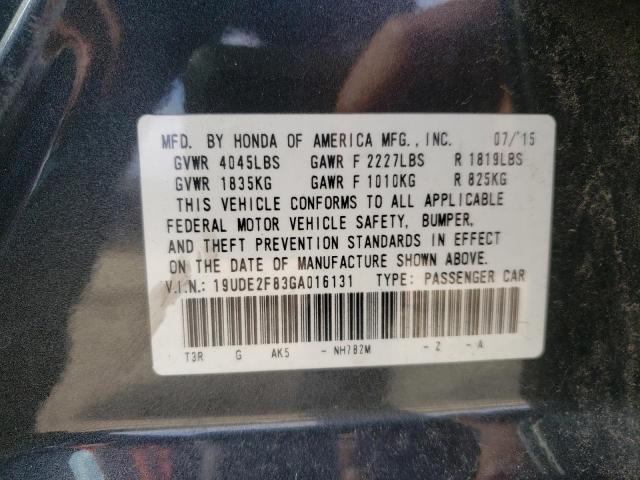 Photo 10 from auction – 2016 ACURA ILX PREMIU with VIN 19UDE2F83GA016131