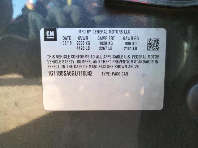 Photo 10 from auction – 2016 CHEVROLET MALIBU LIM with VIN 1G11B5SA6GU116042