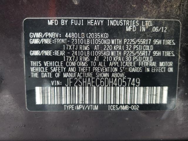 Photo 10 from auction – 2013 SUBARU FORESTER L with VIN JF2SHAEC6DH405749