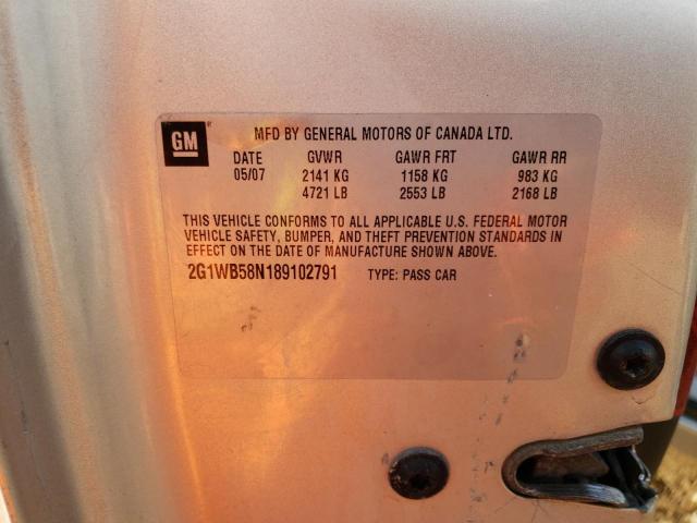 Photo 10 from auction – 2008 CHEVROLET IMPALA LS with VIN 2G1WB58N189102791