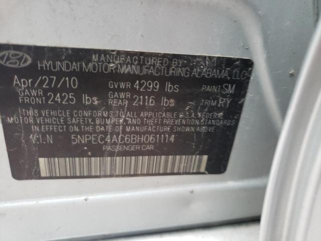 Photo 10 from auction – 2011 HYUNDAI SONATA SE with VIN 5NPEC4AC6BH061114