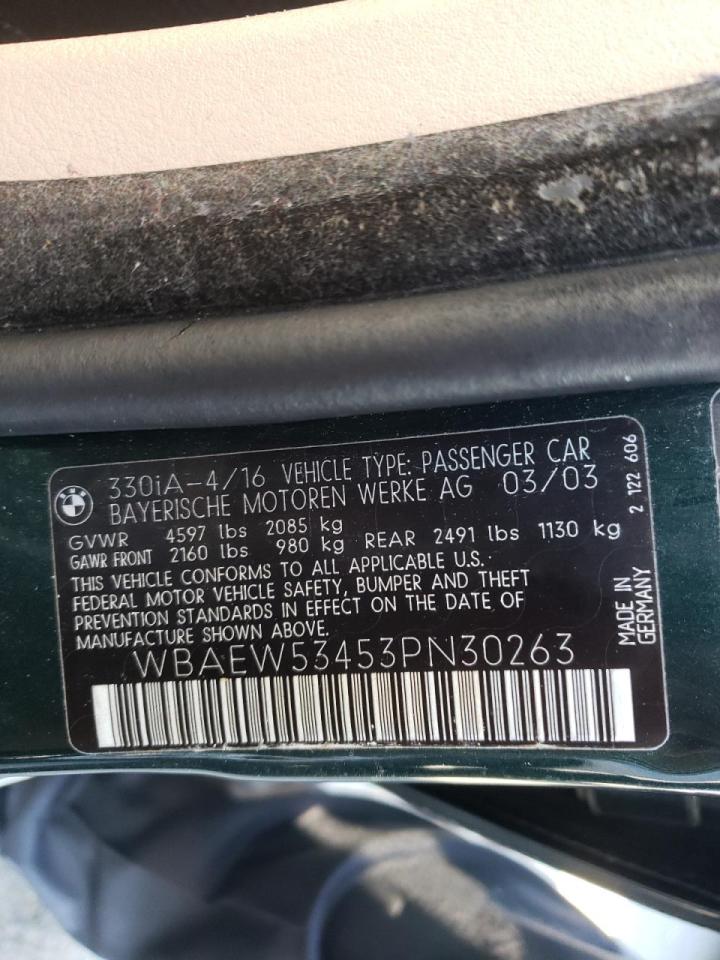 Фото 10 с аукциона – 2003 BMW 330 XI с VIN WBAEW53453PN30263