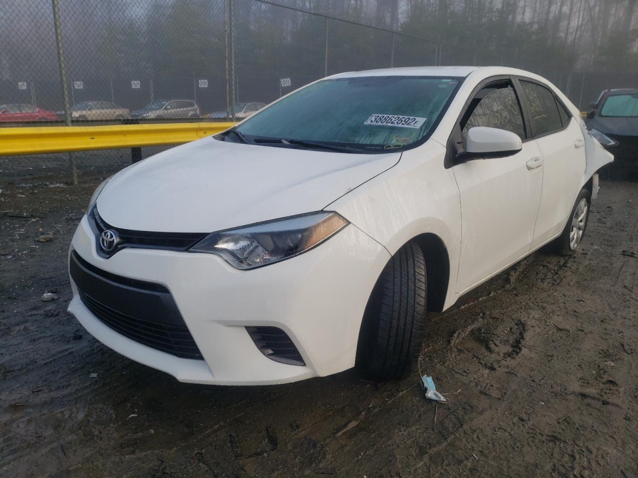 Photo 2 from auction – 2016 TOYOTA COROLLA L with VIN 5YFBURHE8GP494755