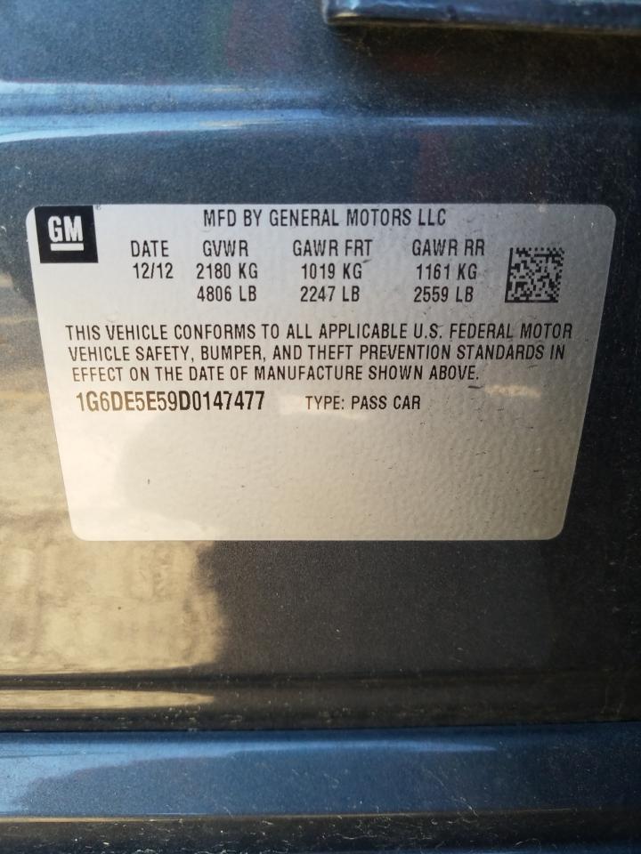 Photo 10 from auction – 2013 CADILLAC CTS LUXURY with VIN 1G6DE5E59D0147477