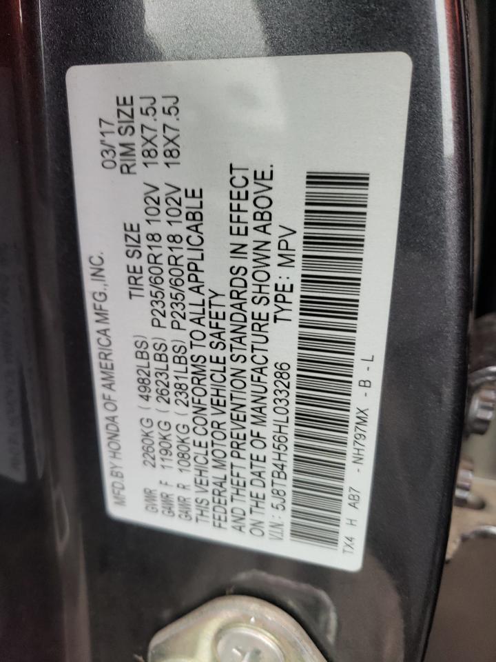 Photo 10 from auction – 2017 ACURA RDX TECHNO with VIN 5J8TB4H56HL033286