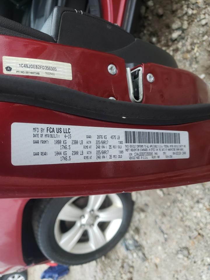 Photo 10 from auction – 2015 JEEP COMPASS LA with VIN 1C4NJDEB2FD356505