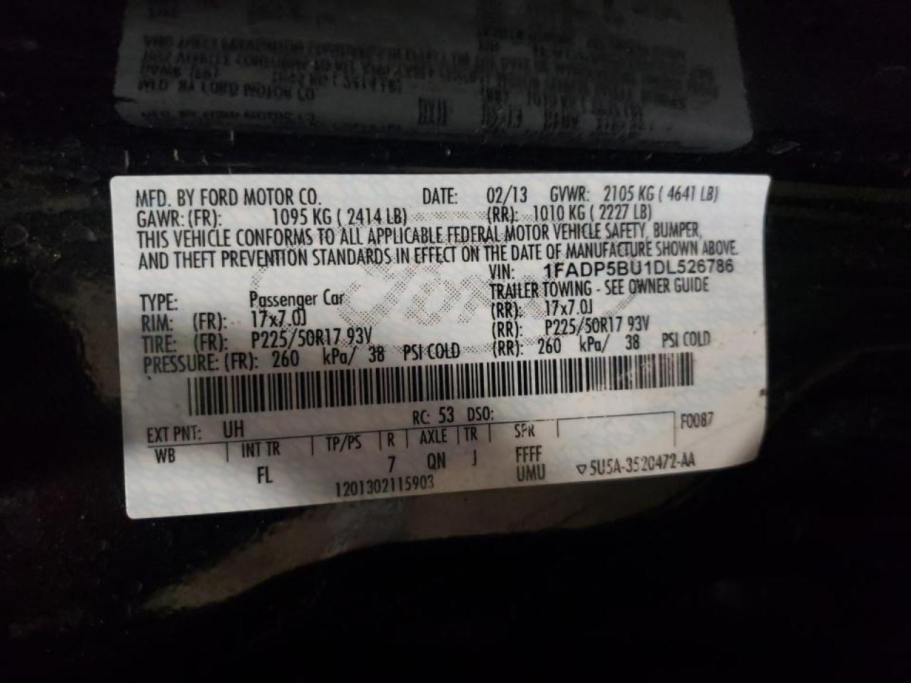 Photo 10 from auction – 2013 FORD C-MAX SEL with VIN 1FADP5BU1DL526786