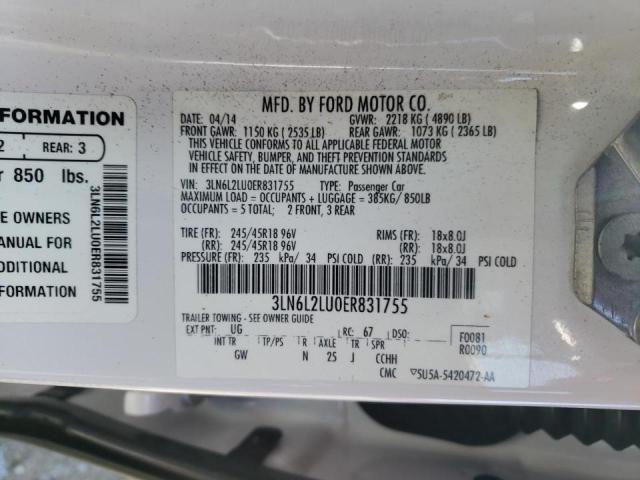 Photo 10 from auction – 2014 LINCOLN MKZ HYBRID with VIN 3LN6L2LU0ER831755