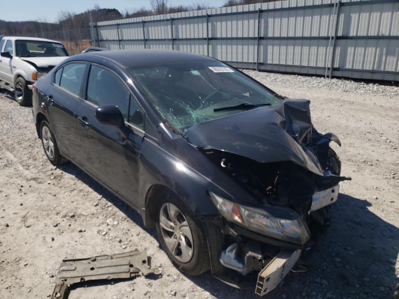 HONDA CIVIC LX 2013 with VIN 2HGFB2F5XDH591685 - Photo from auction