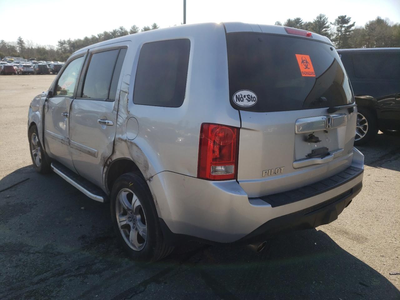 Photo 3 from auction – 2013 HONDA PILOT EXL with VIN 5FNYF4H50DB057735