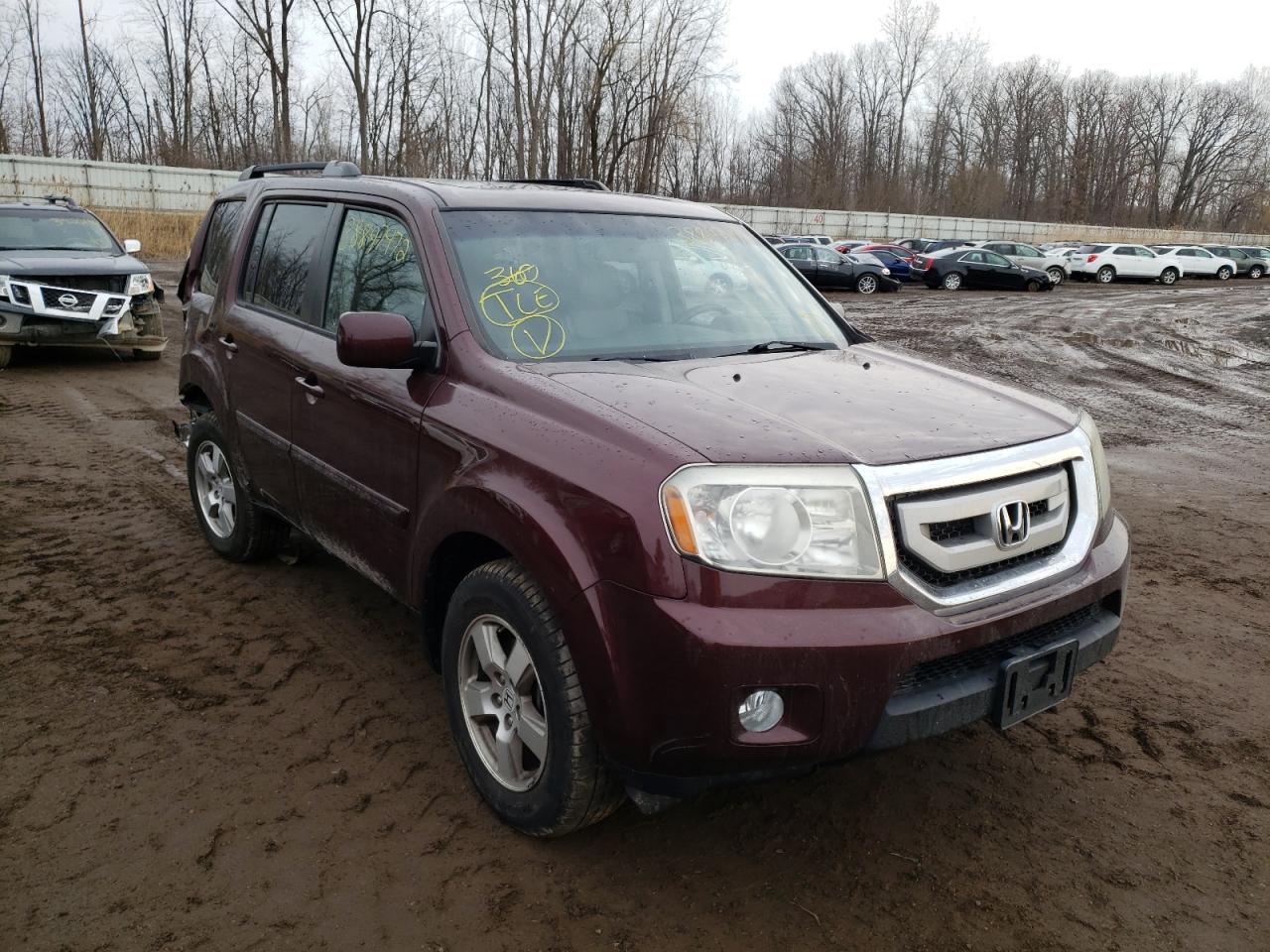 HONDA PILOT EXL 2011 with VIN 5FNYF4H60BB030122 - Photo from auction