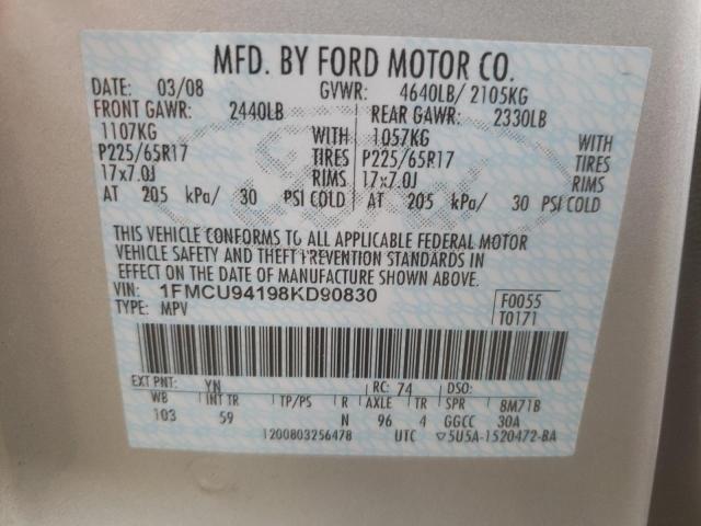 Photo 10 from auction – 2008 FORD ESCAPE LIM with VIN 1FMCU94198KD90830