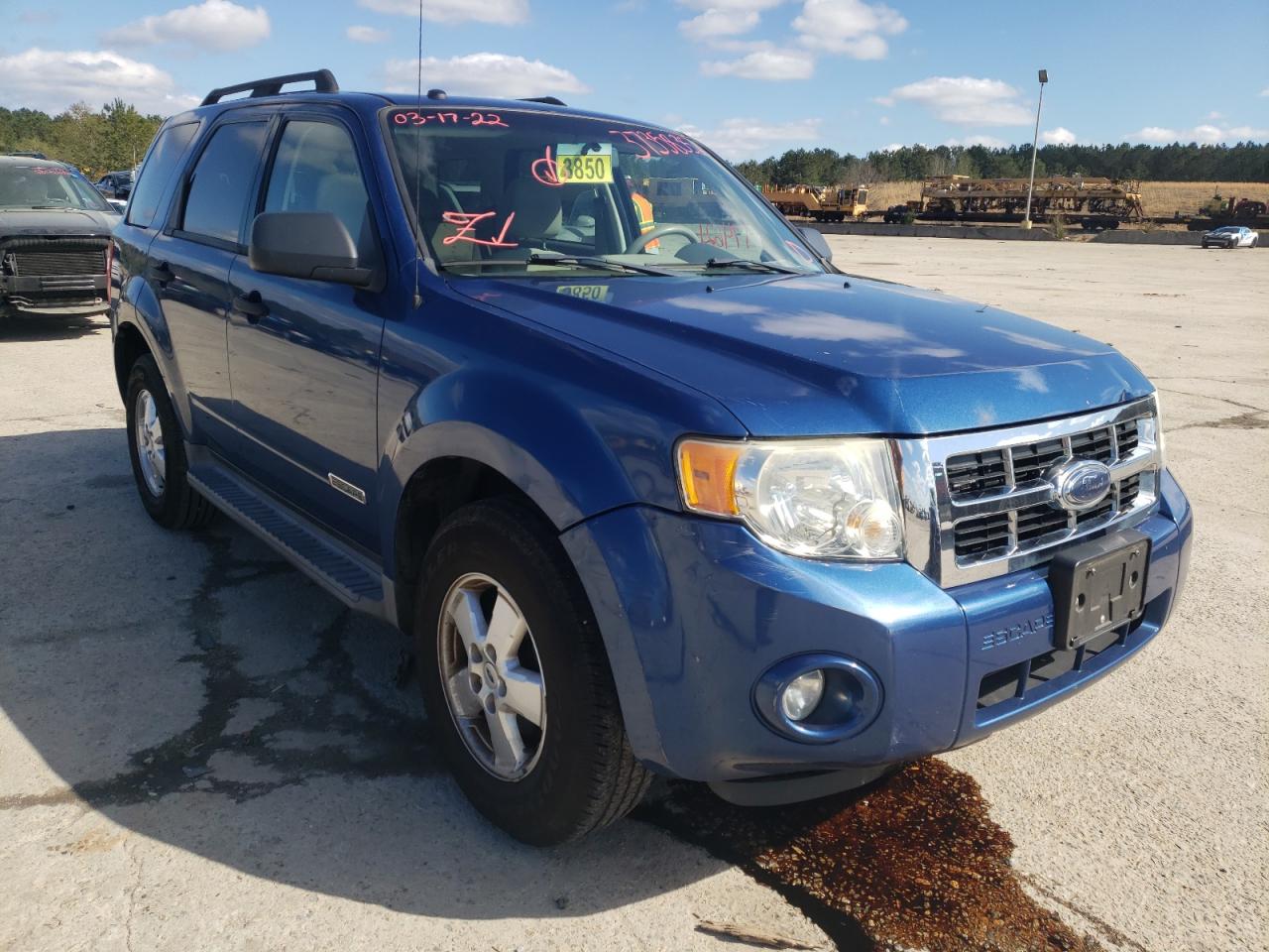 Photo 1 from auction – 2008 FORD ESCAPE XLT with VIN 1FMCU93Z78KE65404