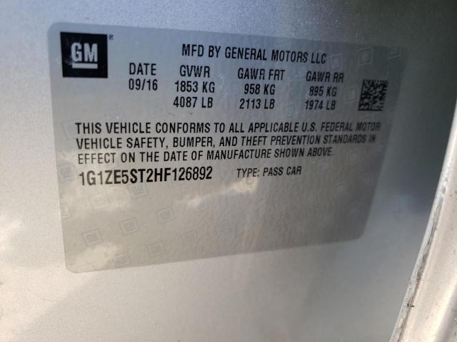 Photo 10 from auction – 2017 CHEVROLET MALIBU LT with VIN 1G1ZE5ST2HF126892