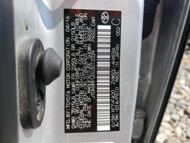 Photo 10 from auction – 2016 TOYOTA PRIUS with VIN JTDKBRFU0G3013339