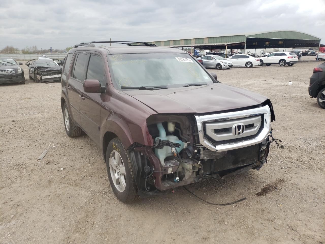 HONDA PILOT EX 2011 with VIN 5FNYF4H48BB013342 - Photo from auction