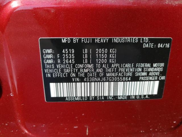 Photo 10 from auction – 2016 SUBARU LEGACY 2.5 with VIN 4S3BNAJ67G3055864