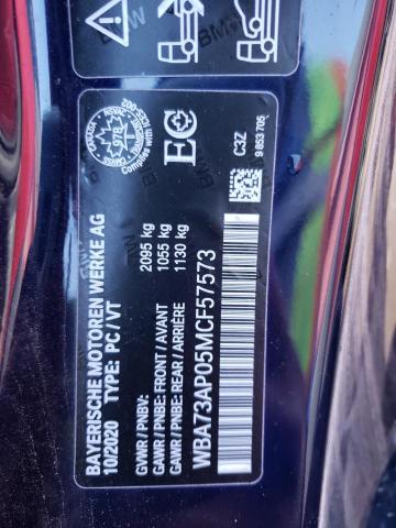 Photo 10 from auction – 2021 BMW 430XI with VIN WBA73AP05MCF57573