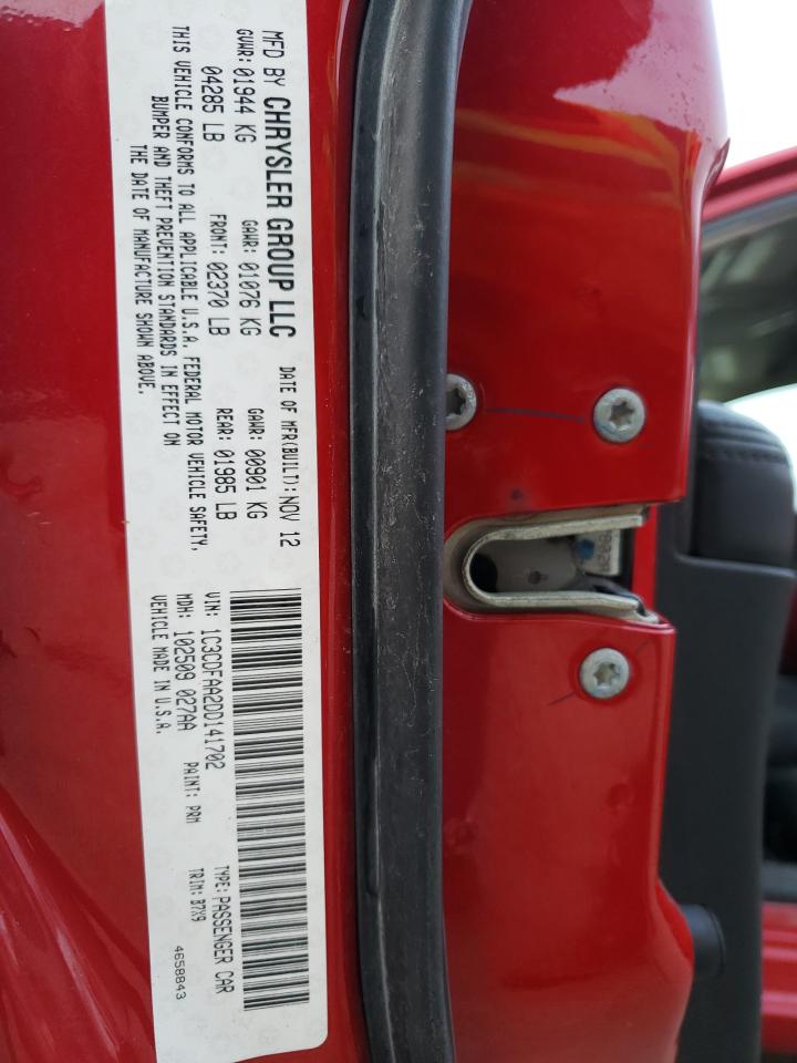 Photo 10 from auction – 2013 DODGE DART SE with VIN 1C3CDFAA2DD141702